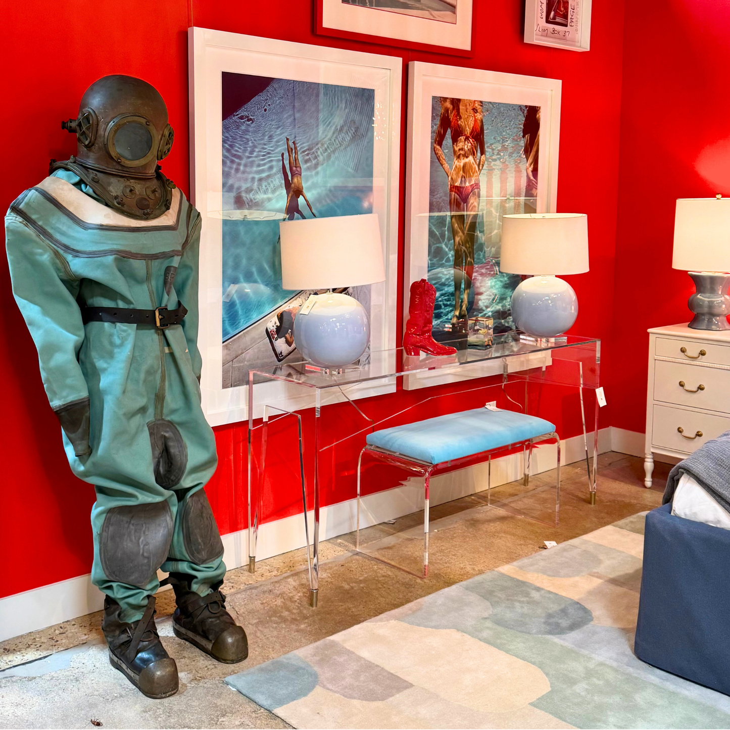 Vintage Diver Statue