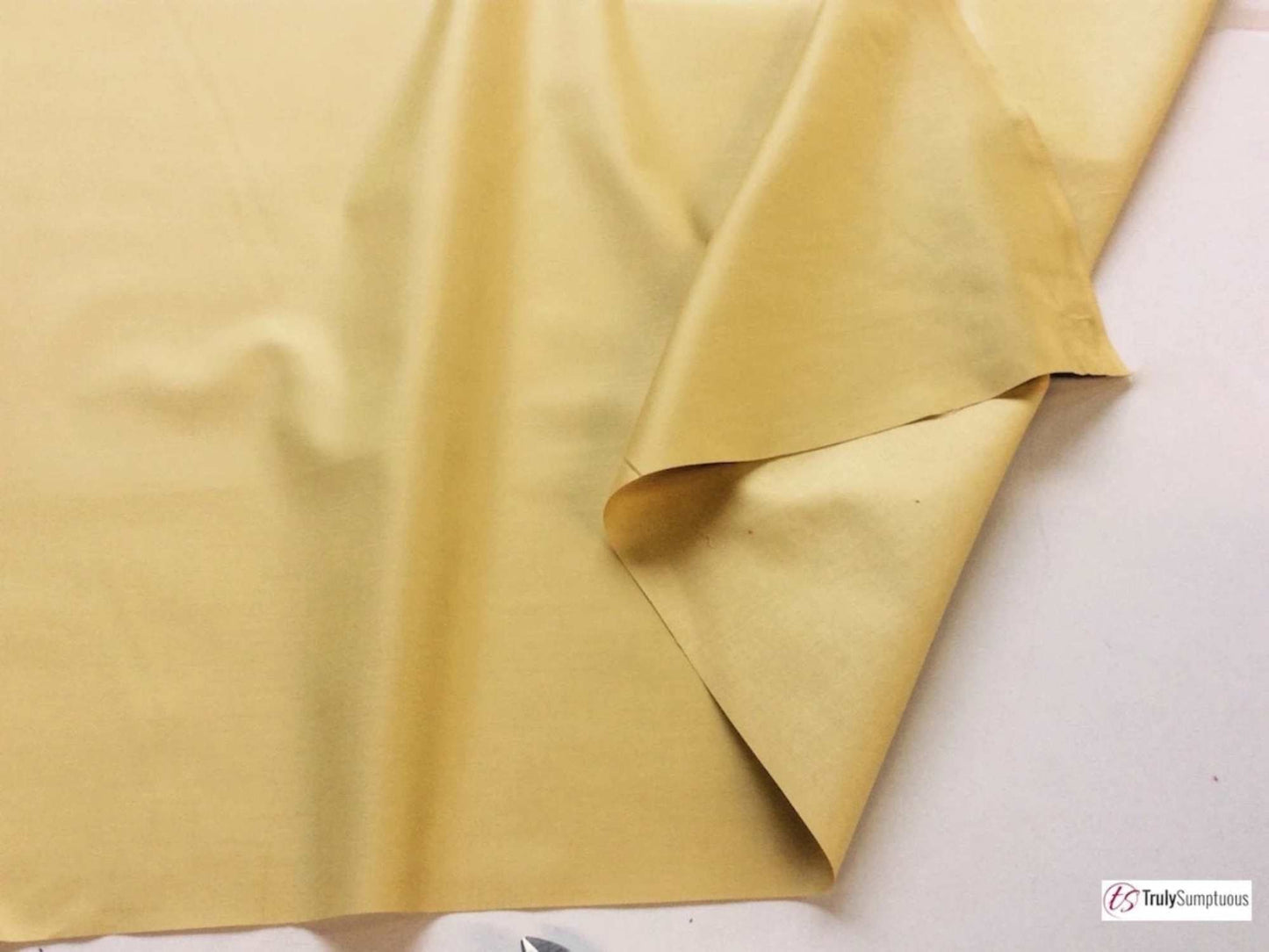 GOLD Cotton Sateen Curtain Lining with Solpruffe finish