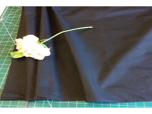 BLACK  Polycotton SHEETING / LINING FABRIC  240 cms wide  - 100 gsm CLEAR