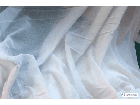 50m roll White Egyptian Draping Muslin to clear