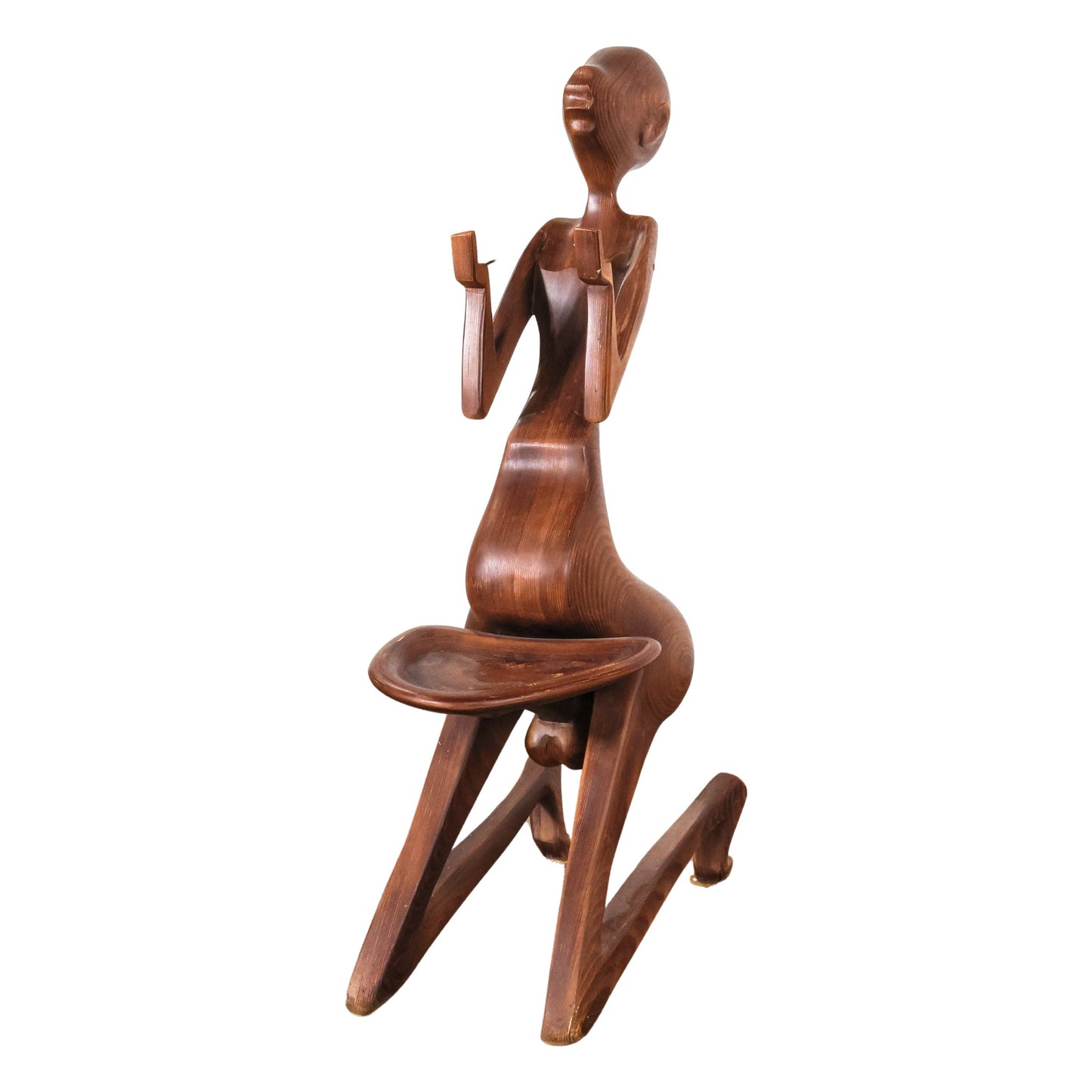 Wood Figure Wine Holder