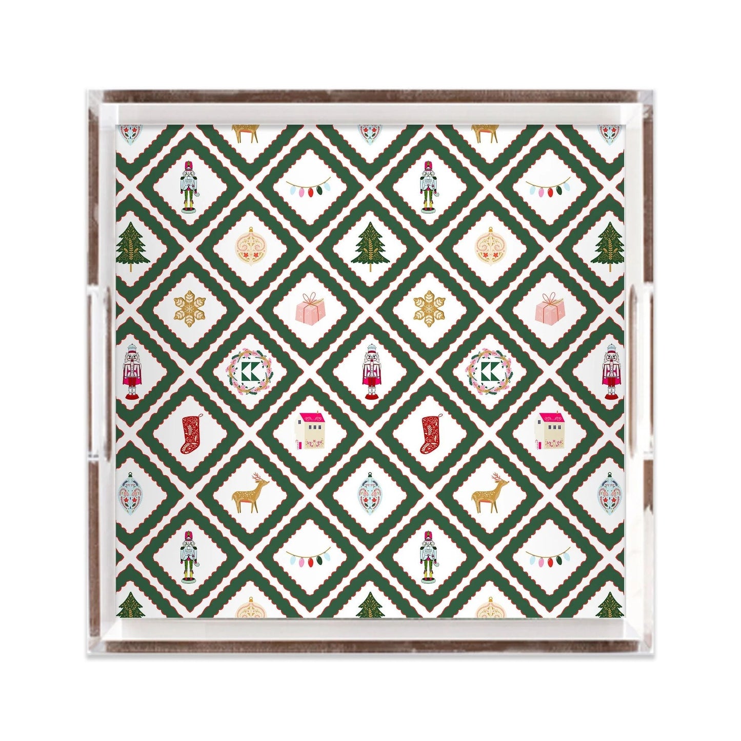 Holiday Story Lucite Tray